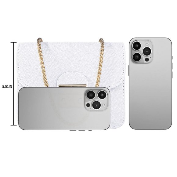 Small Evening Bags for Women Crossbody Bag Chain - White - Picture 3 of 7